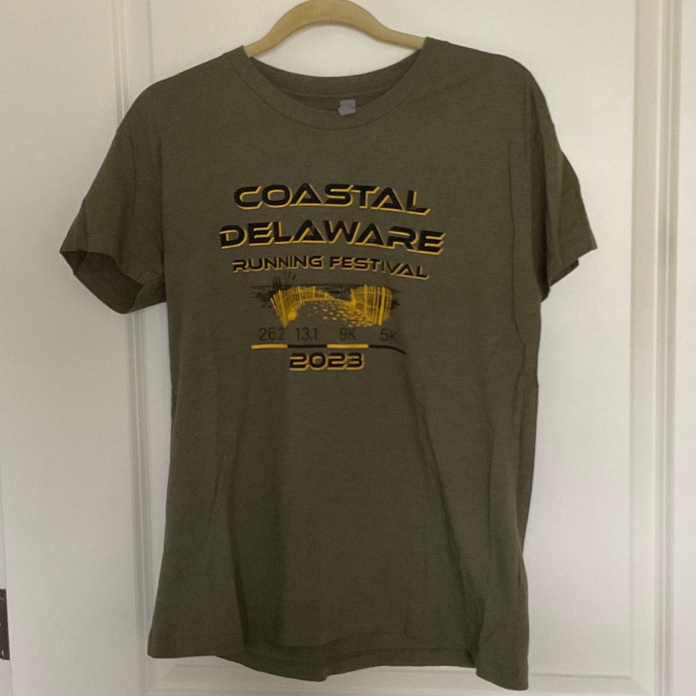Next Level Apparel Olive Green Coastal Delaware T-Shirt